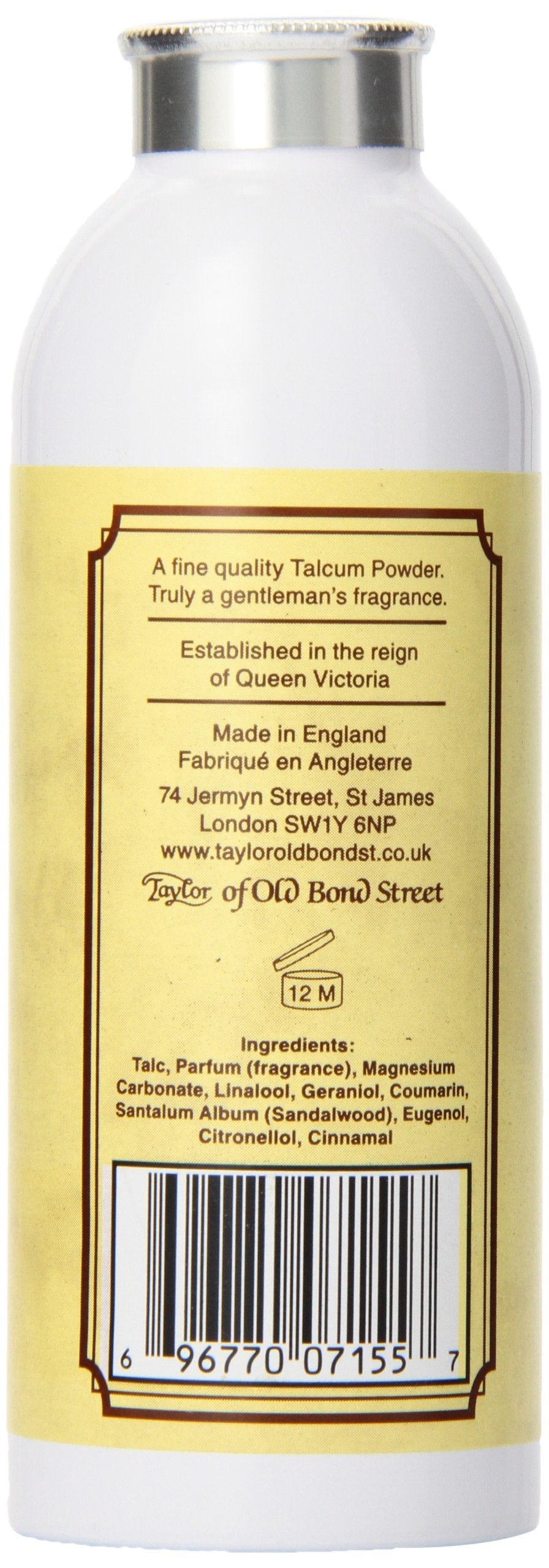 Taylor of Old Bond Street Sandalwood Talcum Powder 100g (07155) Beauty & Personal Care Taylor of Old Bond Street