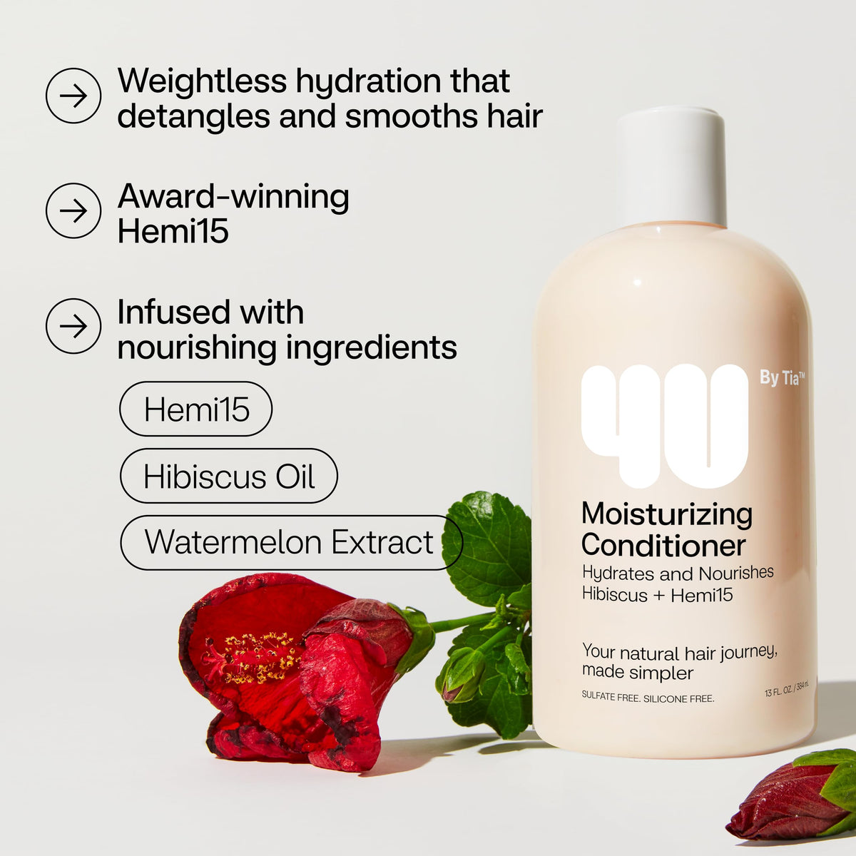 4U by Tia Moisturizing Conditioner for Curly Hair, 1pk