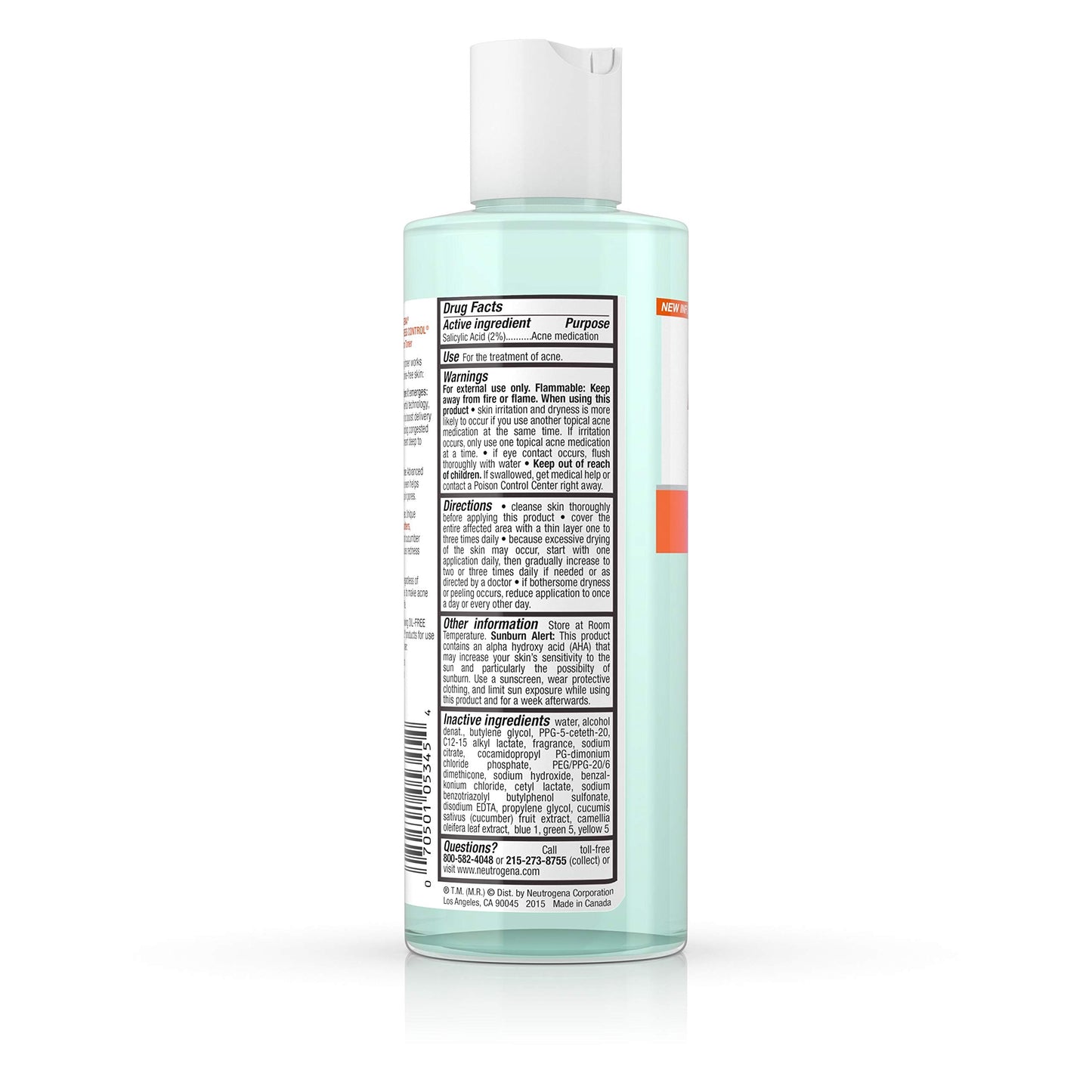 Neutrogena Oil-Free Acne Stress Control Triple-Action Toner, 8 Fluid Ounce (Pack of 2) Beauty & Personal Care Neutrogena