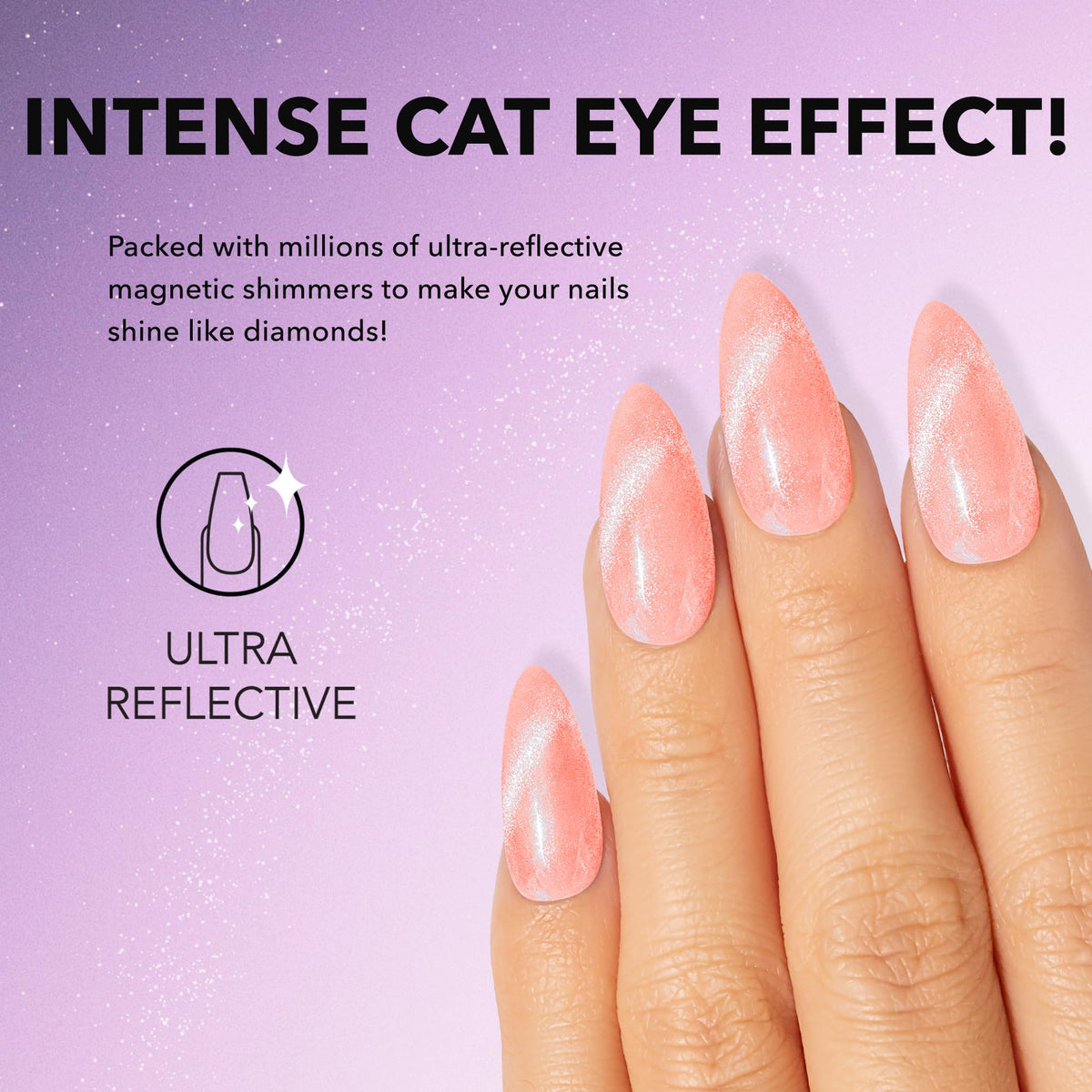 KIARA SKY Cat Eye Gel Nail Polish 15ml | Rose Gold Pink Magnetic FX Cat Eye Gel Polish Soak Off | UV LED Nail Lamp| Metallic Velvet Cat Eye Gel Polish