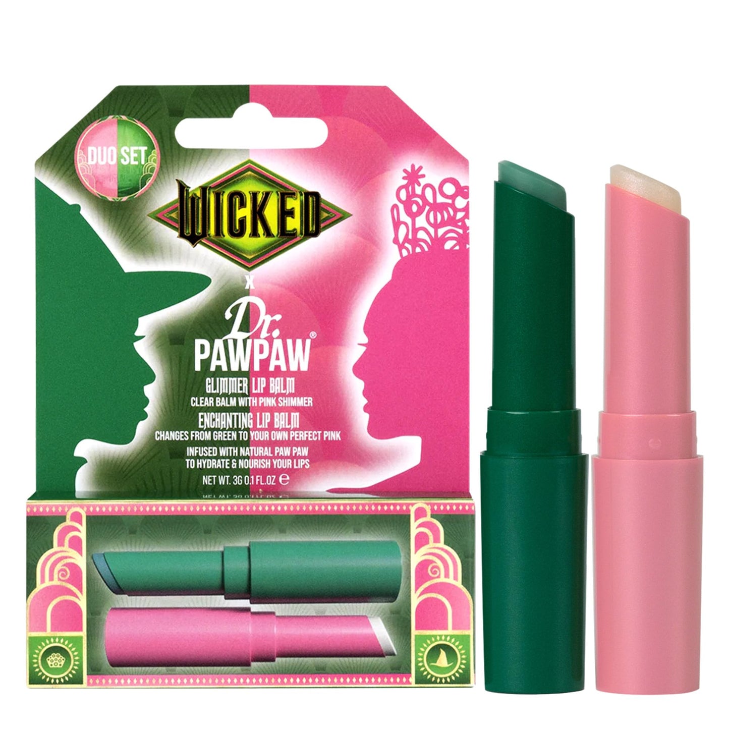 Dr. PawPaw Wicked Enchanting and Glimmer Lip Balm Duo - Moisturizing, Tinted Lip Balm for Women - Vegan, Nourishing, Hydrating - 2 pc Beauty and Personal Care Dr. PAWPAW ORIGINAL BALM