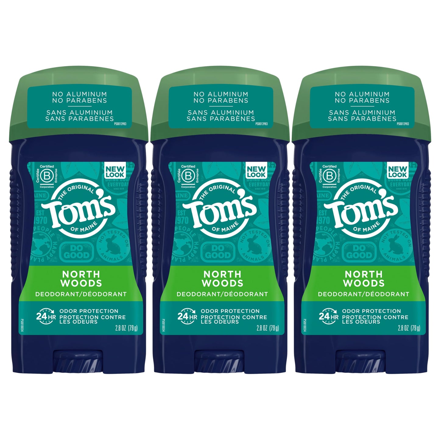 Tom's of Maine Long-Lasting Aluminum-Free Natural Deodorant for Men, North Woods, 2.8 oz. 3-Pack (Packaging May Vary) Beauty and Personal Care Tom's of Maine