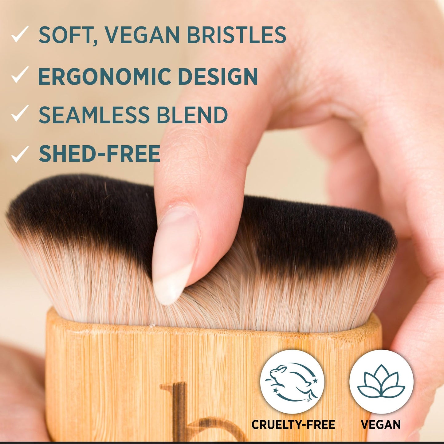 Ultra Soft Self Tanner Brush - Kabuki Brush for Body Foundation & Makeup, Blending Applicator for Tanner, Self Tanning Mitt, Achieves Sunless Beauty & Personal Care Beauty by Earth