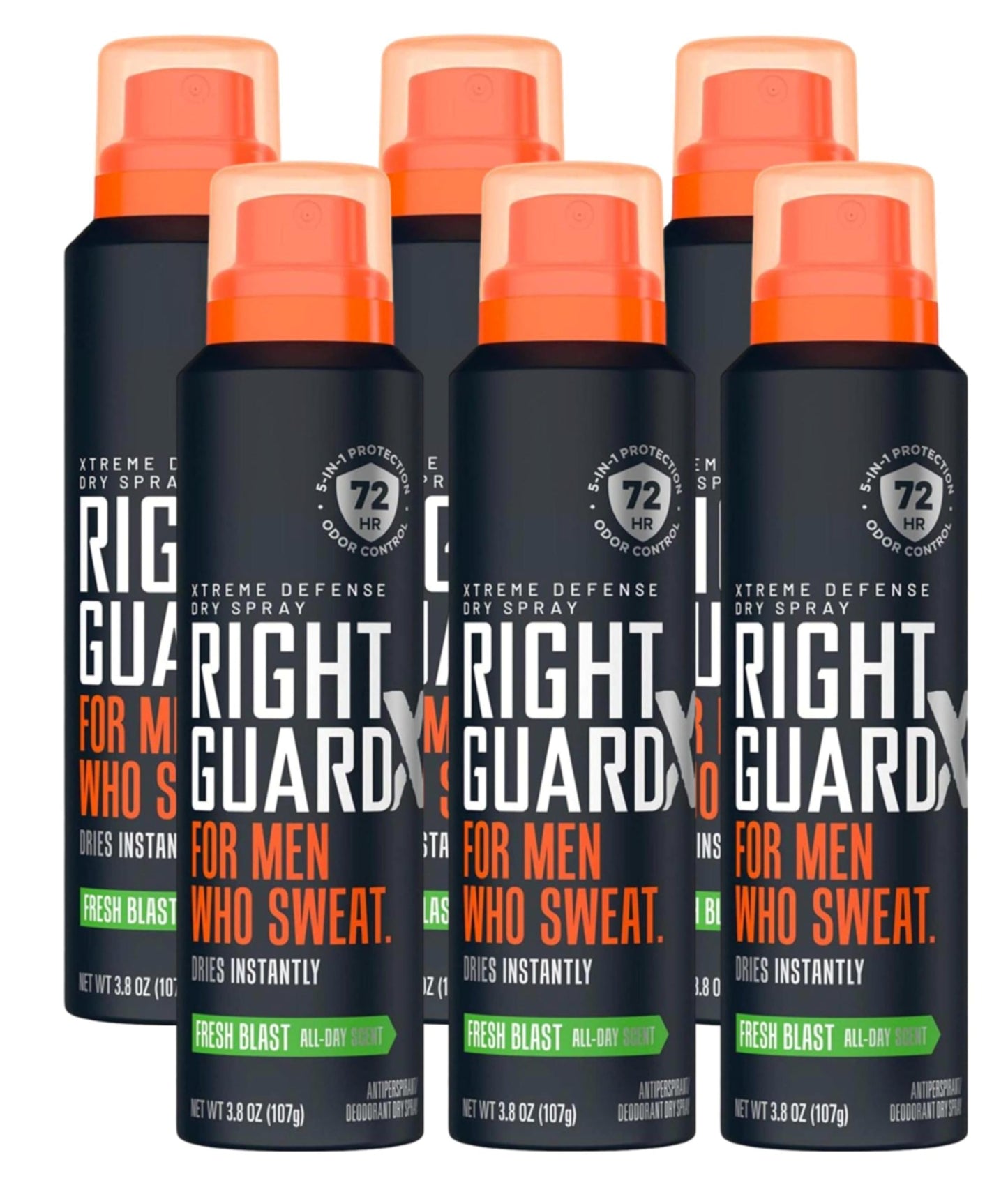 Right Guard Xtreme Defense Dry Spray Fresh Blast 3.8 Ounce Men (Pack of 6) Beauty and Personal Care Right Guard