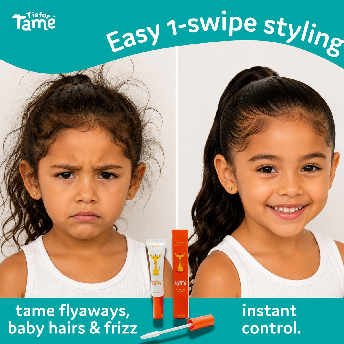 T is for Tame Hair Taming Cream Wand for Frizz, Flyaways & Bedhead