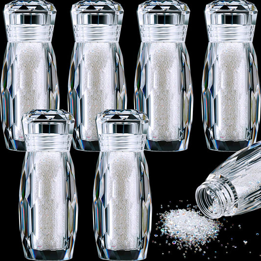 Blulu 18000 Pcs Tiny Nail Rhinestones 0.8/1.2mm Nail Charms Micro AB Glass Gems Iridescent Crystal Pixie Caviar Bead Diamonds Gravel for Art Manicure Beauty & Personal Care Blulu