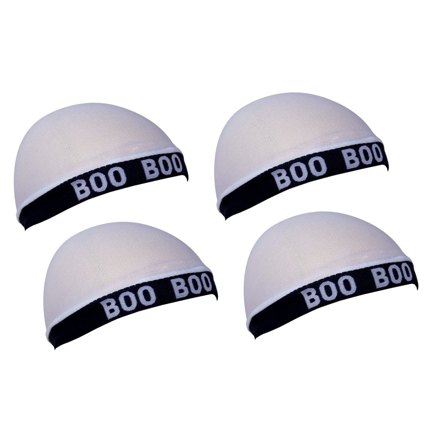 Dream World Boo Boo Deluxe Luxury Stocking Wave Cap (4 Packs)-Wire Elastic Band-White Beauty and Personal Care Dream World