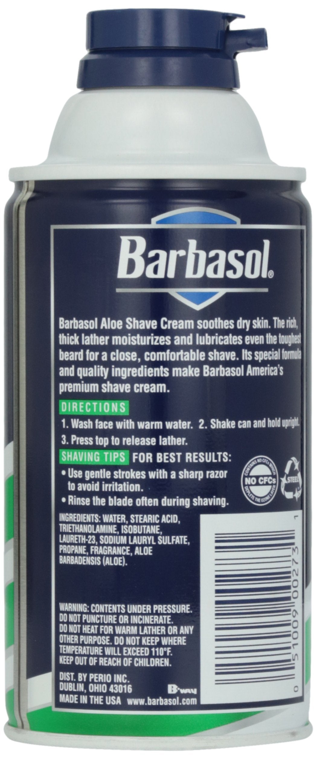 Barbasol Soothing Aloe Thick & Rich Shaving Cream 10 Oz (2 Pack) Beauty & Personal Care Barbasol