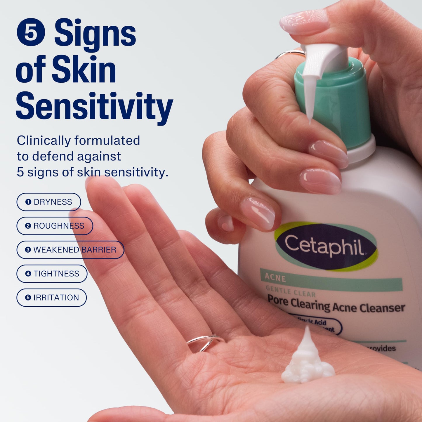 Cetaphil Gentle Clear Pore Clearing Acne Cleanser, Foaming Gel Cleanser for Sensitive, Acne-Prone Skin, 8 Fl Oz Pump Bottle, 2% Salicylic Acid, Gently Beauty & Personal Care Cetaphil
