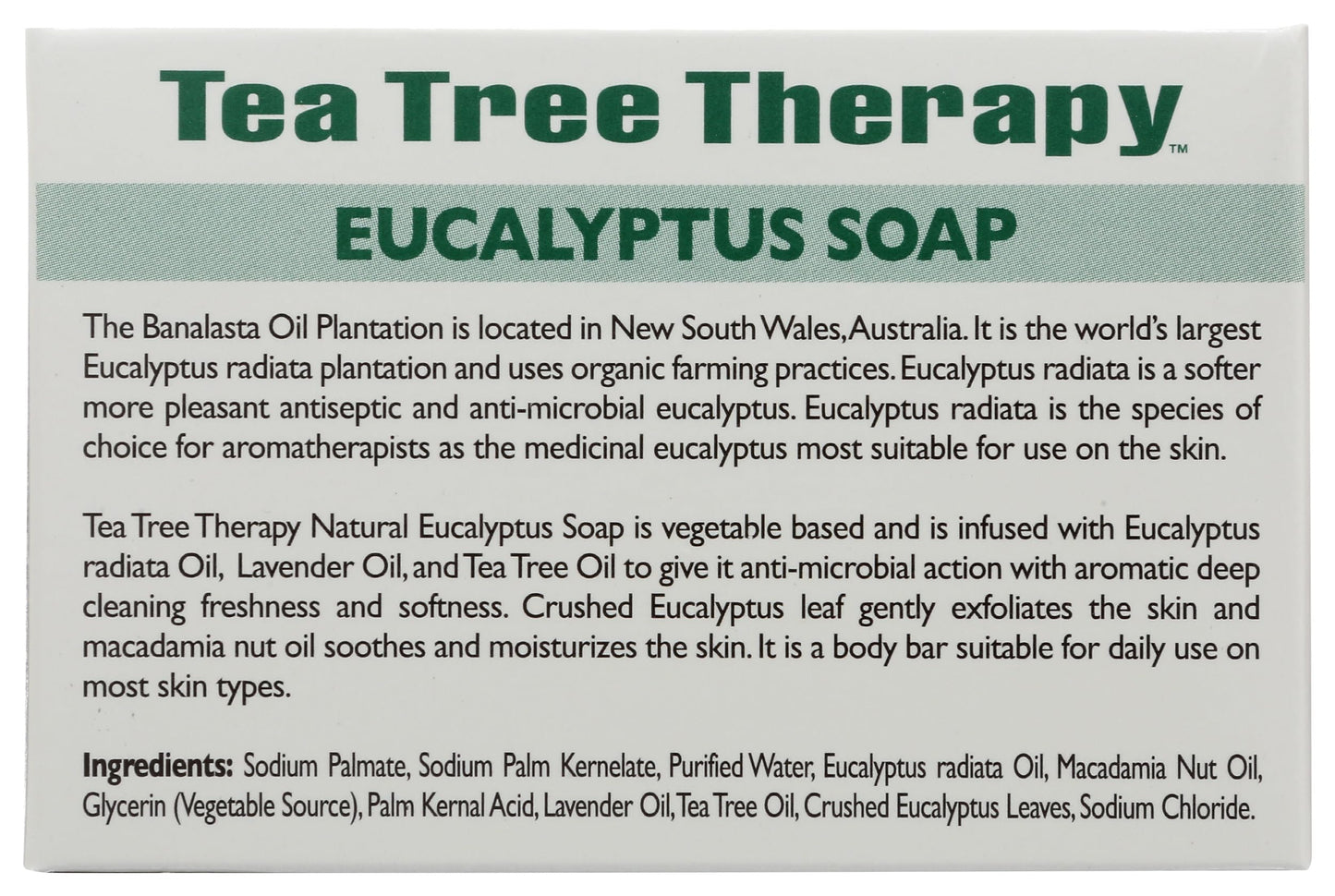 Tea Tree Therapy Soap Bar Eucalyptus, 3.5 oz Beauty & Personal Care Tea Tree Therapy