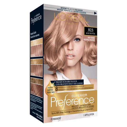L'Oreal Paris Superior Preference Fade-Defying + Shine Permanent Hair Color, 8RB Medium Rose Blonde, Pack of 1, Hair Dye Beauty & Personal Care L'Oreal Paris