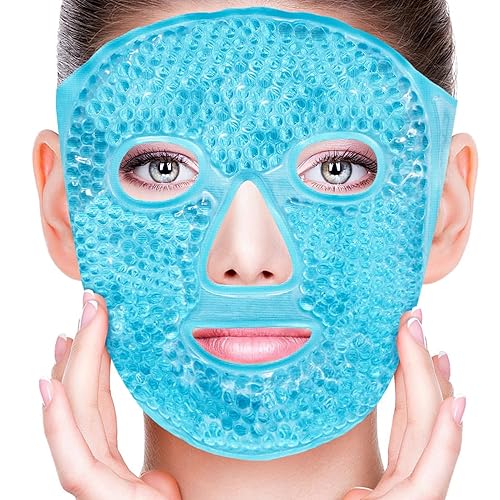 CONBELLA Cold Face Eye Masks Ice Face Mask Hot Cold Compress For Dark Circles, Puffiness, Migraines, Headache, Stress, Redness, Cooling Face Masks Beauty & Personal Care CONBELLA