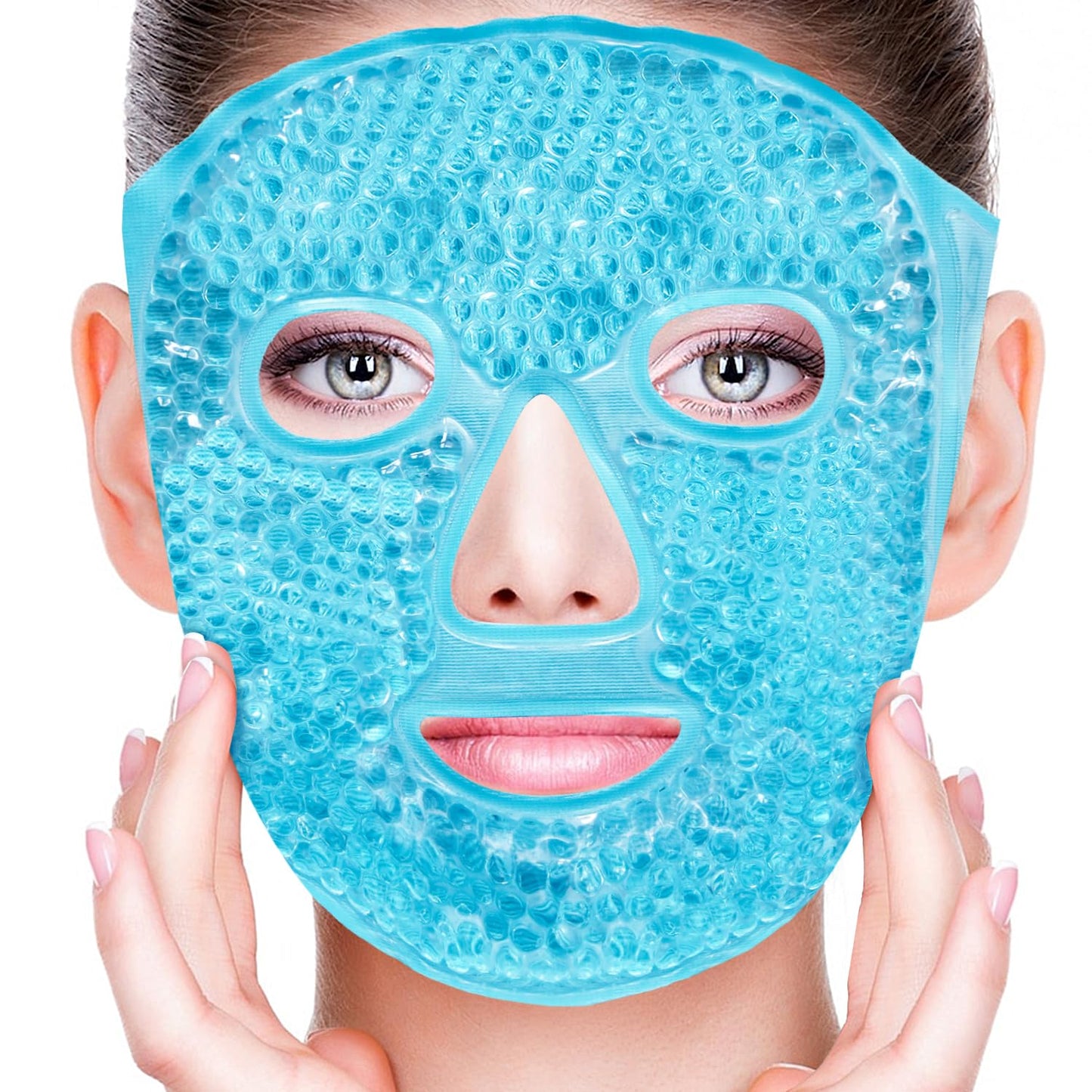 CONBELLA Cold Face Eye Masks Ice Face Mask Hot Cold Compress For Dark Circles, Puffiness, Migraines, Headache, Stress, Redness, Cooling Face Masks Beauty & Personal Care CONBELLA