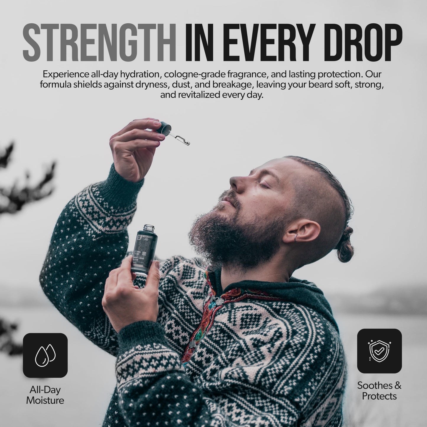 The Beard Struggle - Day Liquid Tonic Beard Oil - Platinum Collection, Surtr's Fury - Beard Oil for Men - Moisturize, Softens Hair, Reduces Itch - Day Beauty and Personal Care The Beard Struggle