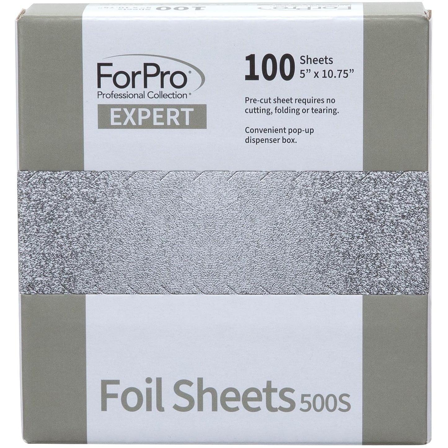 ForPro Expert Embossed Foil Sheets 500S, Aluminum Hair Foils for Color Application and Highlighting Services, Food Safe, Pop-Up Dispenser, 5” W x Beauty & Personal Care ForPro Professional Collection