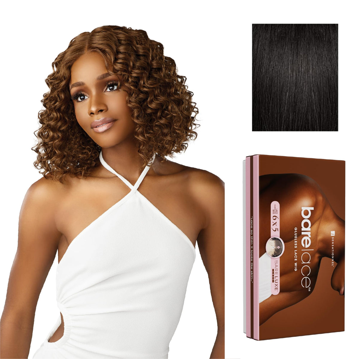 Sensationnel Bare Lace 6x5 Lacewig-Unit 2, 1B OFFBLACK