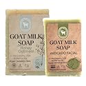 Honey Sweetie Acres Fresh of the Goat Face and Body Soap Bundle - 3 oz Avocado Facial Bar + 5 oz Hydrating Honey Oatmeal Goat Milk Soap - Handcrafted Beauty & Personal Care Honey Sweetie Acres