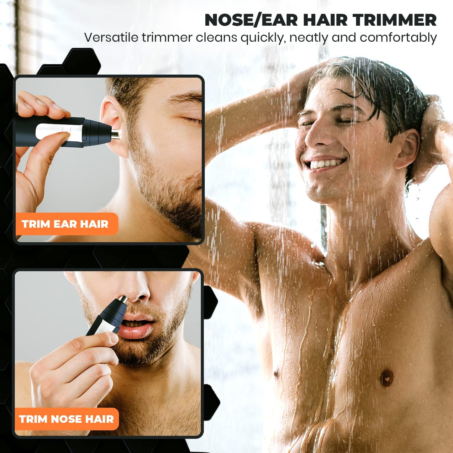 PURSONIC Precision Nose and Ear Hair Trimmer -Painless Eyebrow & Facial Hair Trimmer for Men & Women - Effortlessly Groom Unwanted Hair-Battery Beauty and Personal Care PURSONIC