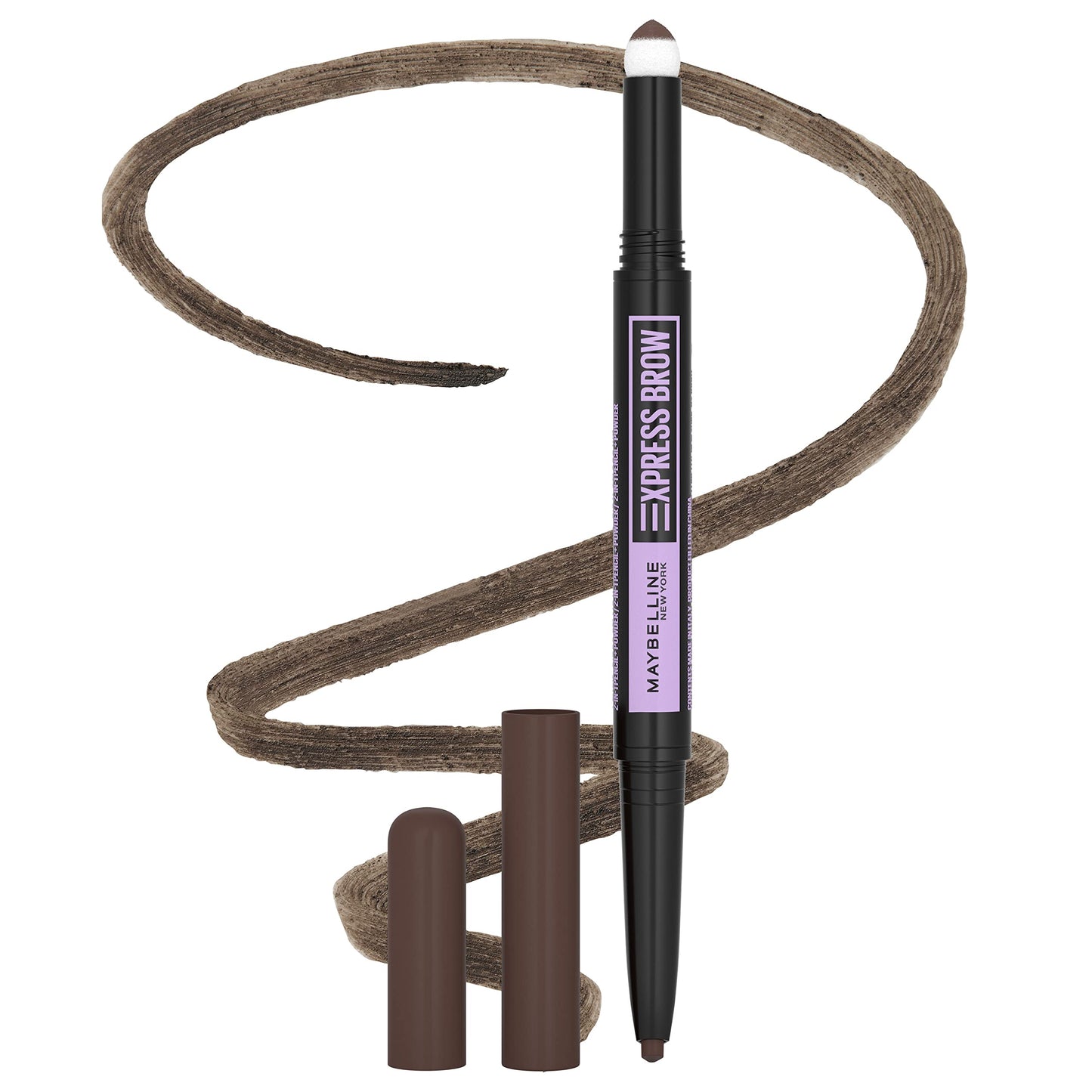 Maybelline Express Brow 2-In-1 Pencil and Powder Eyebrow Makeup, Deep Brown, 1 Count Beauty & Personal Care MAYBELLINE