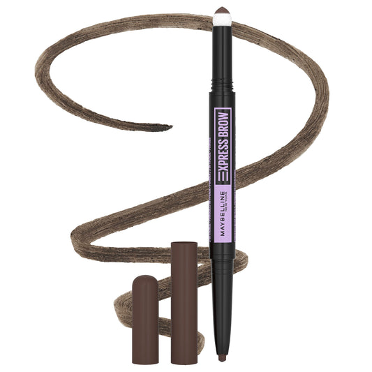 Maybelline Express Brow 2-In-1 Pencil and Powder Eyebrow Makeup, Deep Brown, 1 Count Beauty & Personal Care MAYBELLINE