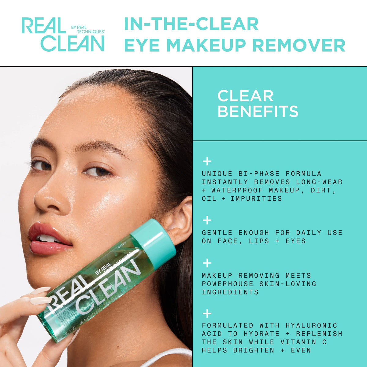 Real Techniques Real Clean In-The-Clear Eye Makeup Remover, Makeup Remover