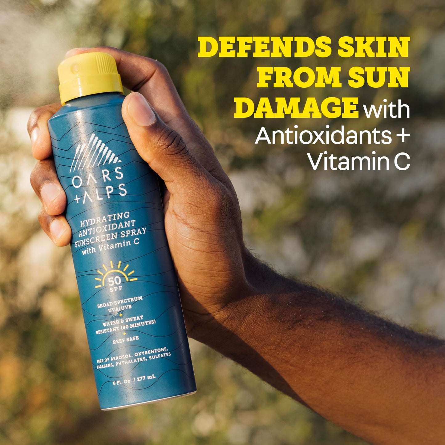 Oars + Alps Sunscreen Spray for Face & Body Spray Sunscreen Infused with Vitamin C & Antioxidants, No White Residue, Water & Sweat Resistant, All Skin Beauty & Personal Care Oars + Alps