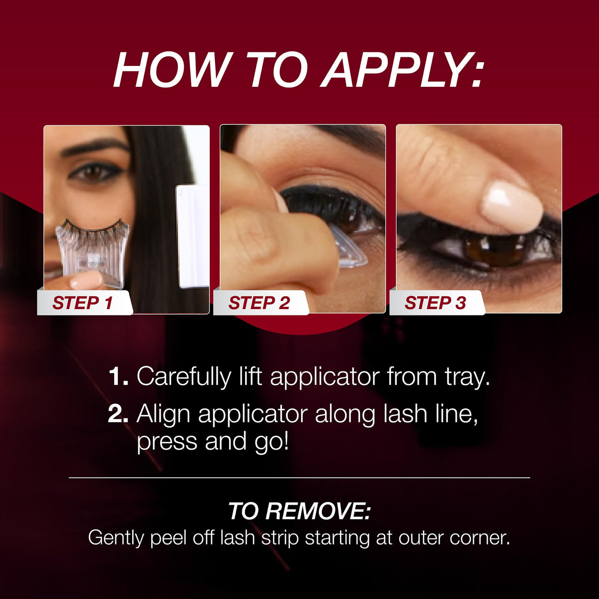Ardell Press On Lashes Wispies Self Adhesive Eyelashes - Natural Look Faux Mink False Lashes, No Glue Eyelashes, 1 Pack