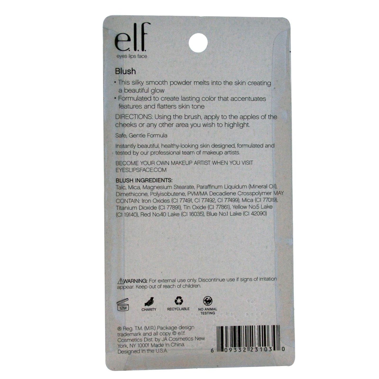 e.l.f. Blush with Brush, Coy, 0.21 Ounce Beauty & Personal Care e.l.f.