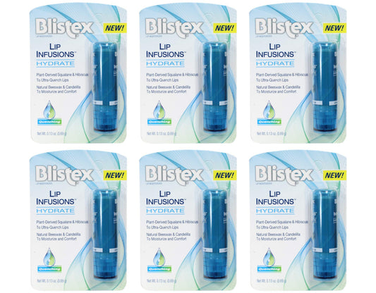 Blistex Lip Infusions Hydrate Lip Moisturizer 0.13 Ounce (6 Pack) Beauty & Personal Care Blistex