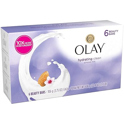 Olay Hydrating Clean Beauty Bars, Almond Milk 3.75 oz, 6 Count Beauty & Personal Care Olay