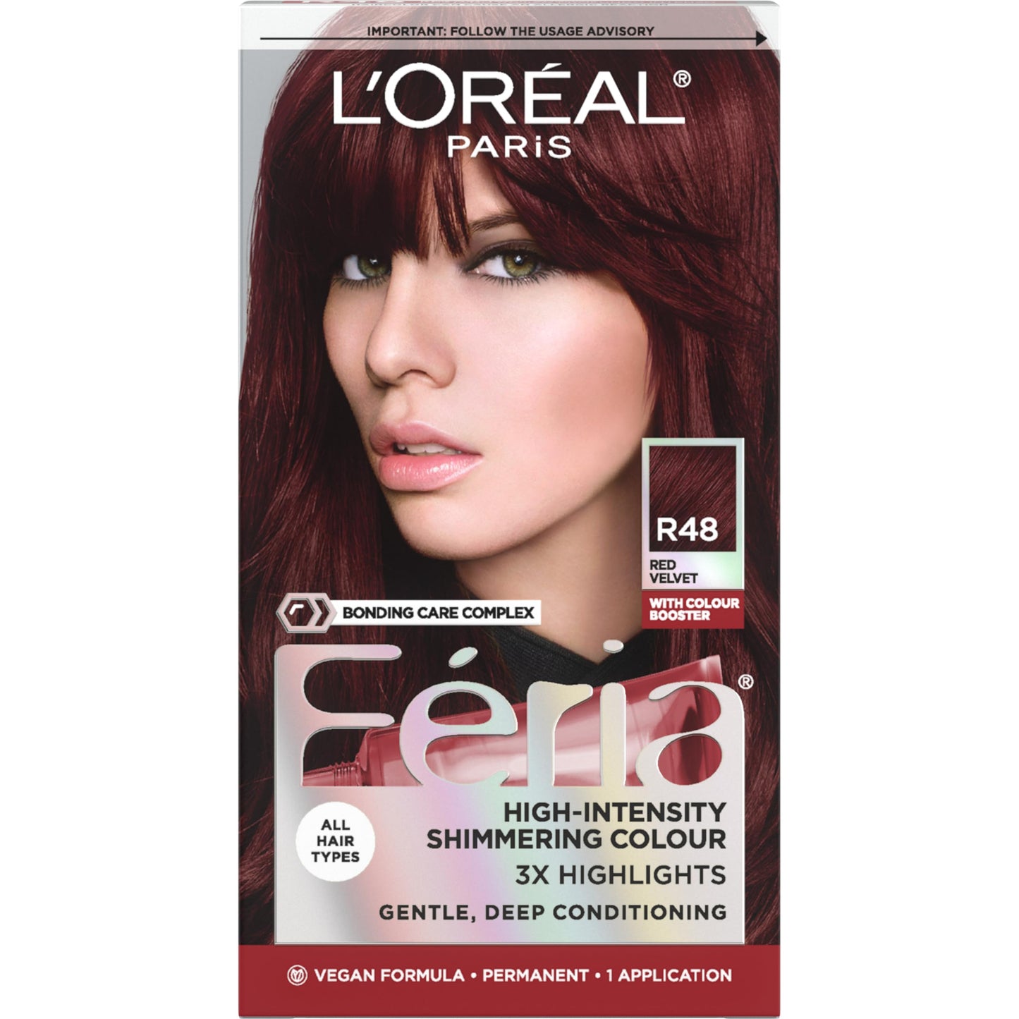 L'Oreal Paris Feria Multi-Faceted Shimmering Color Power Red Intense Deep Auburn, R48 Beauty & Personal Care L'Oreal Paris