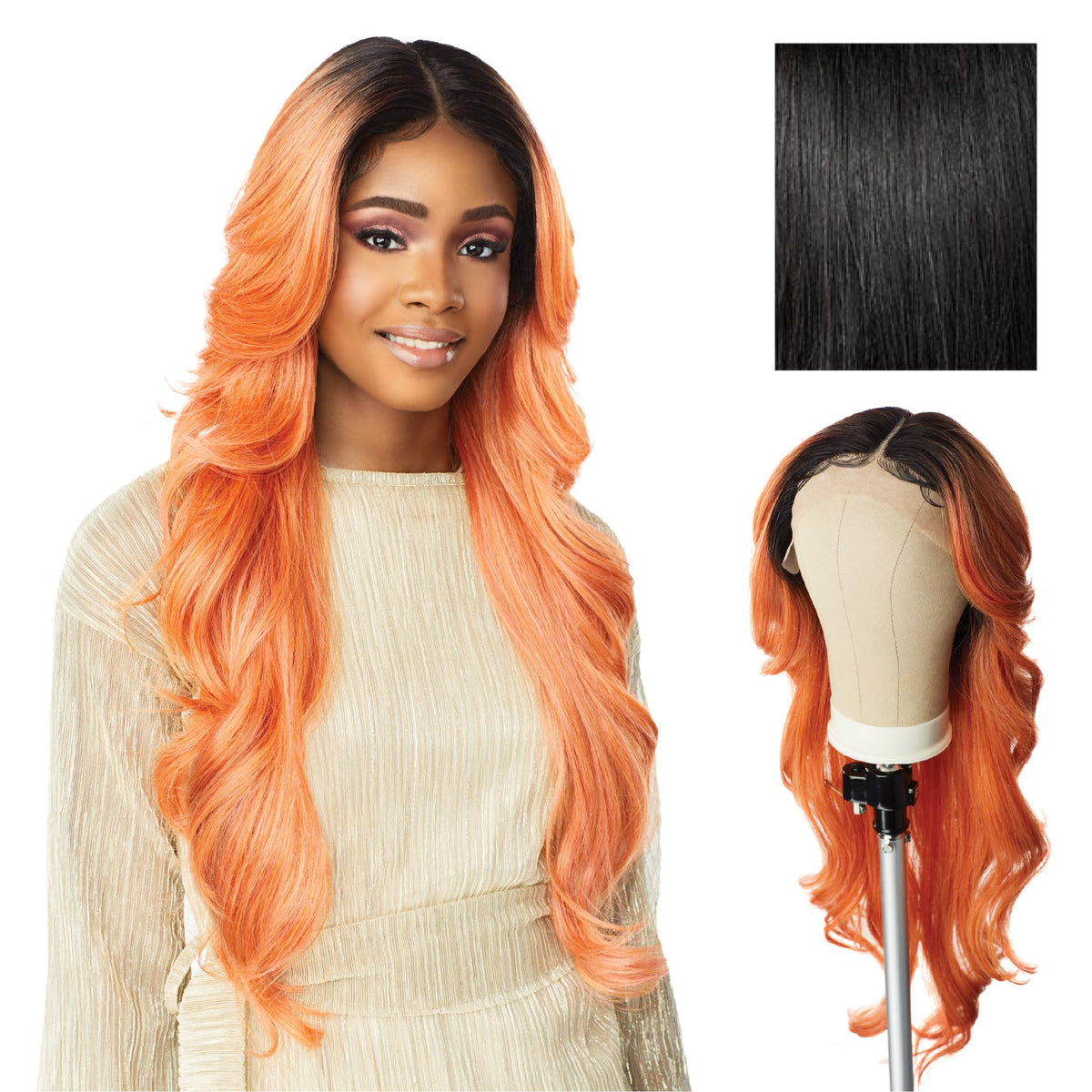 Sensationnel Butta LaceWig-Unit 2, 1 JETBLACK