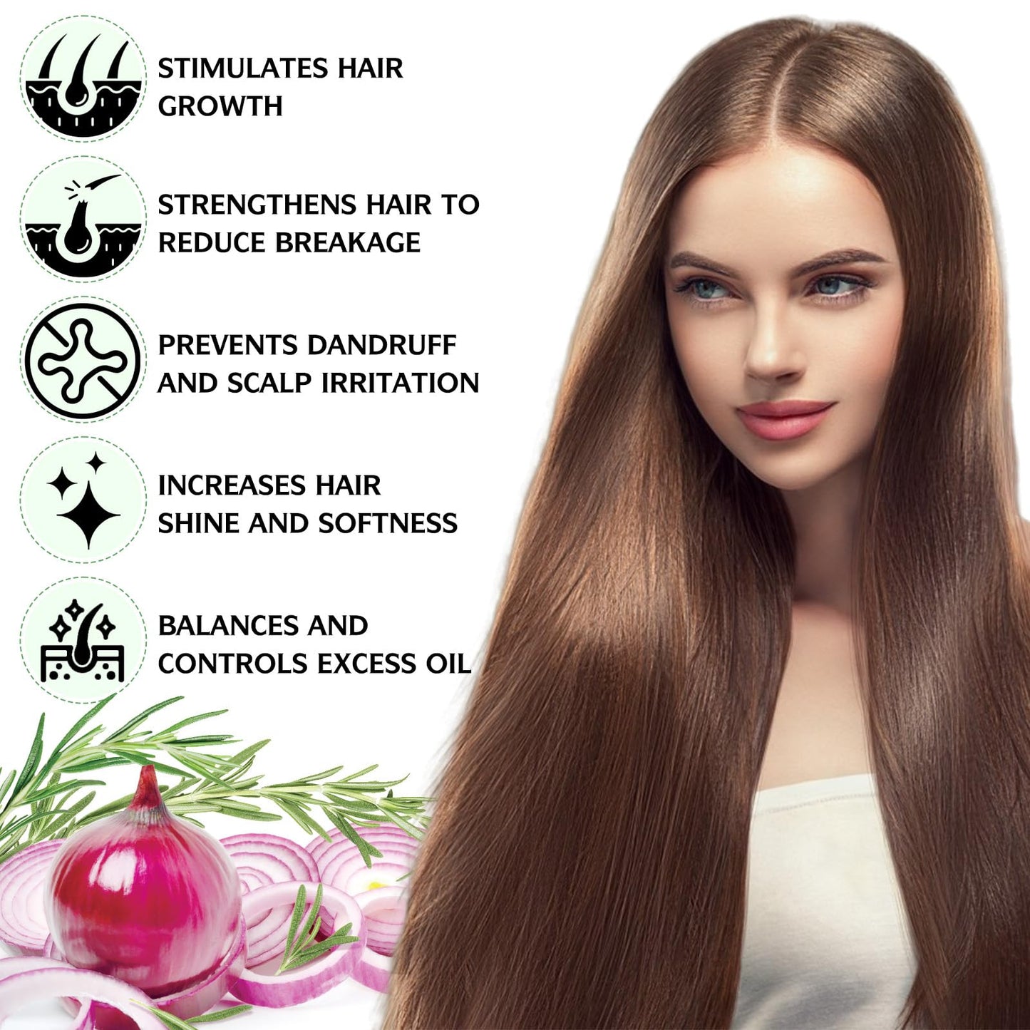 FSLHCY Onion Biotin and Rosemary Shampoo and Treatment Set, All Hair Types Conditioner Hair Care, Thinning Hair, Reduce Hair Loss -Soft and Shine Beauty & Personal Care FSLHCY