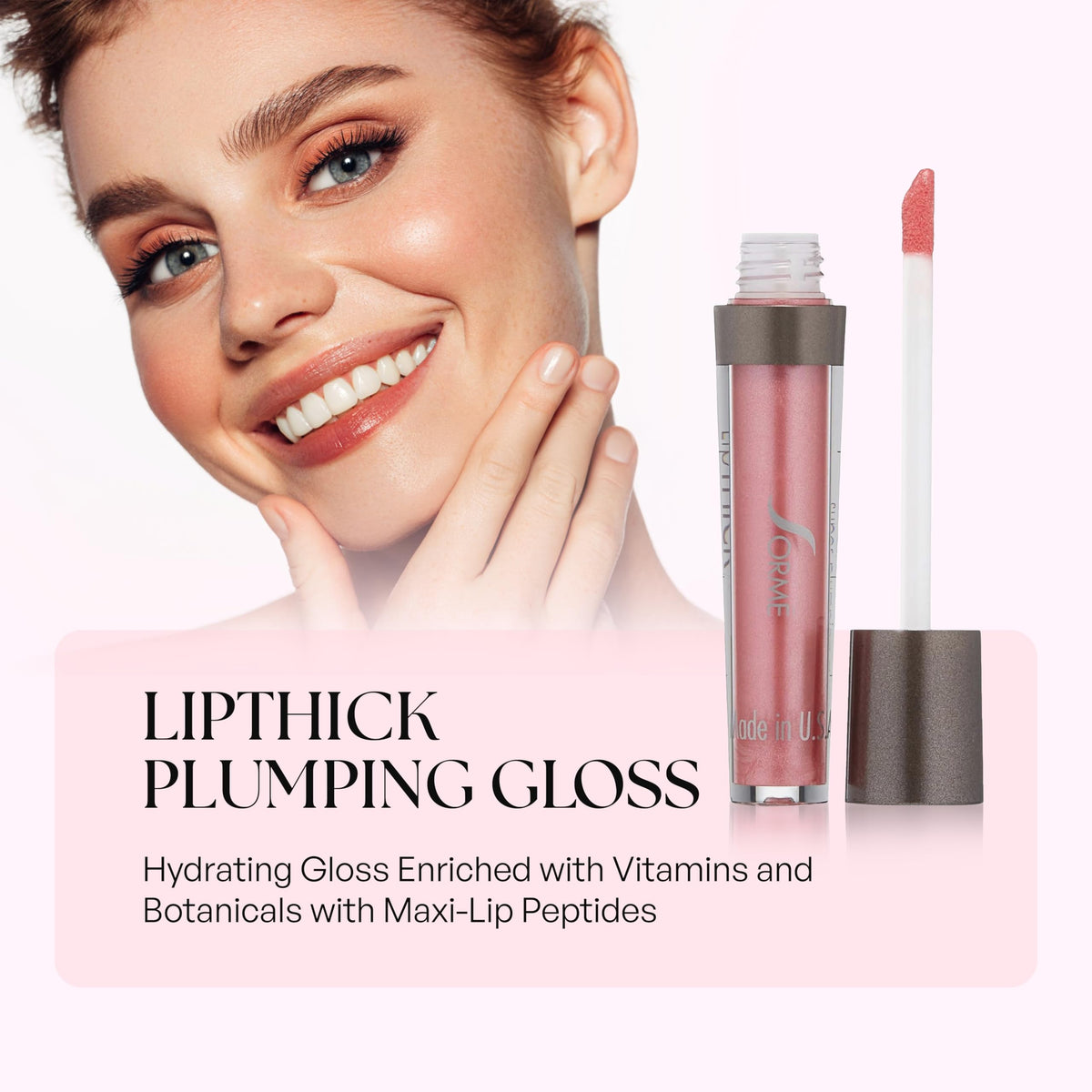 SORME Treatment Cosmetics LipThick Plumping Gloss for Shiny and Fuller Looking Lips | Doll Shade Beauty & Personal Care SORMÉ