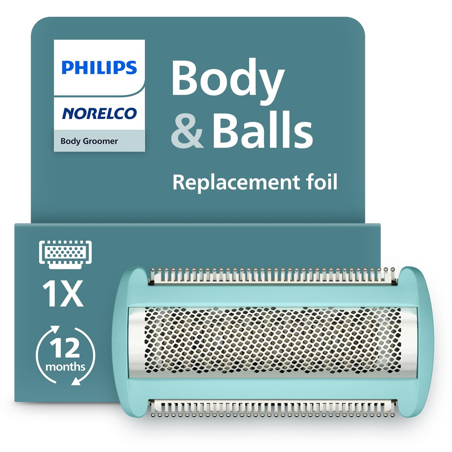 Philips Norelco Body Groomer Replacement Shaving Foil Head, 100% Showerproof & Waterproof Hypoallergenic Shaver Foil compatible with Philips Beauty and Personal Care Norelco