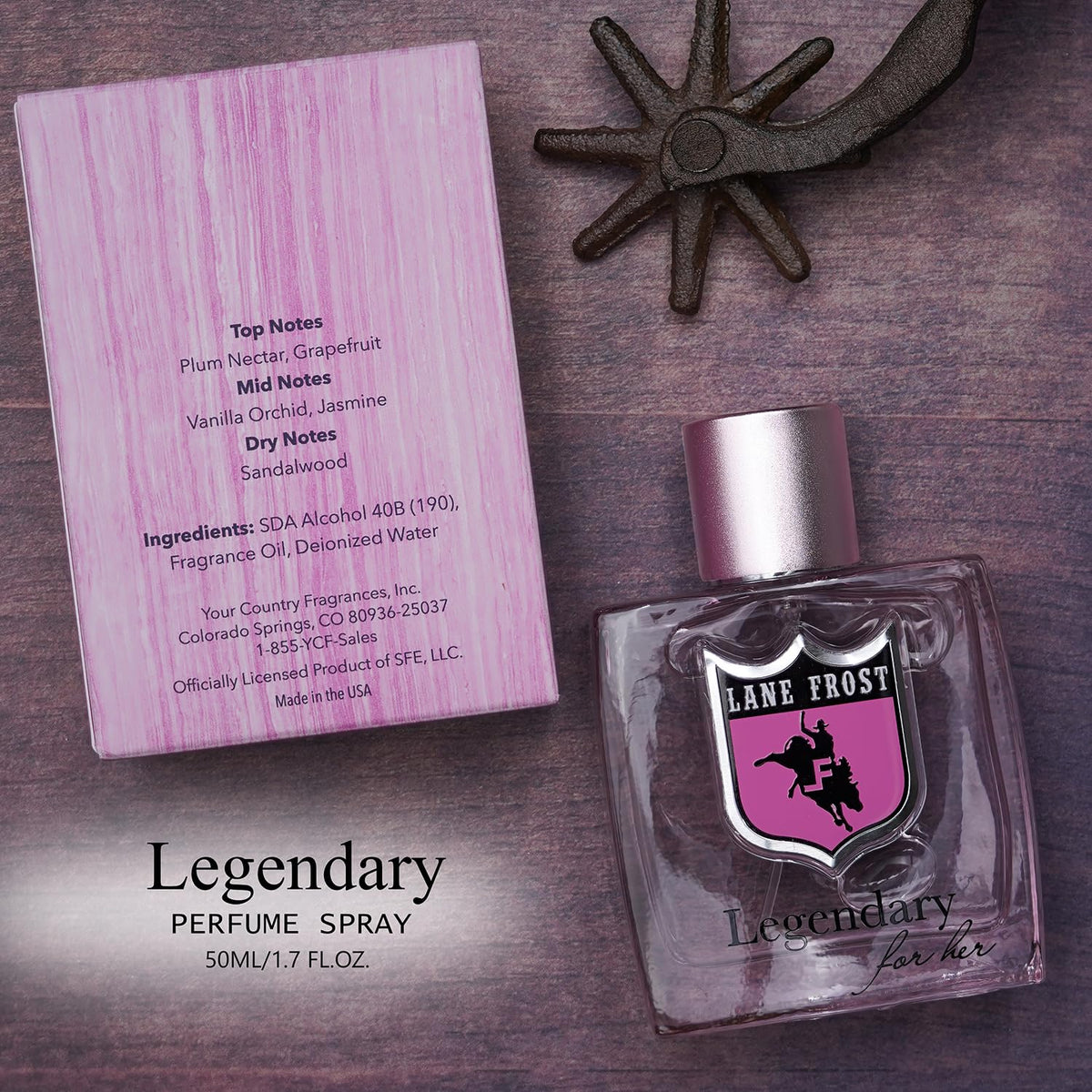 Lane Frost Legendary For Her Perfume - Western-Inspired Women’s Fragrance with Plum, Vanilla, and Amber - Long Lasting Feminine Perfume Spray - Modern Beauty & Personal Care Lane Frost Legendary Cologne