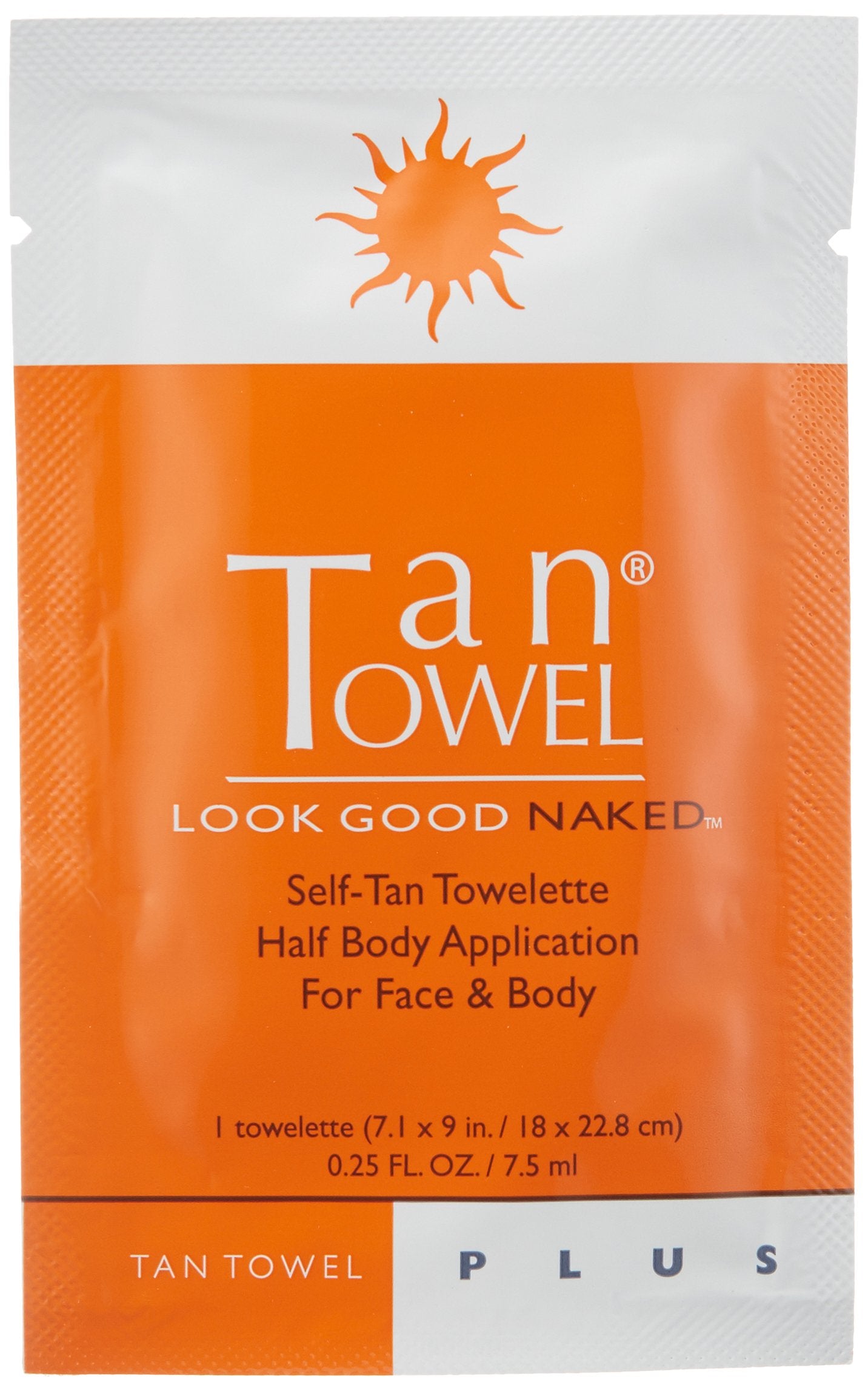 Tan Towel Half Body Plus Self-Tan Towelettes 50 Pack Beauty & Personal Care Tan Towel