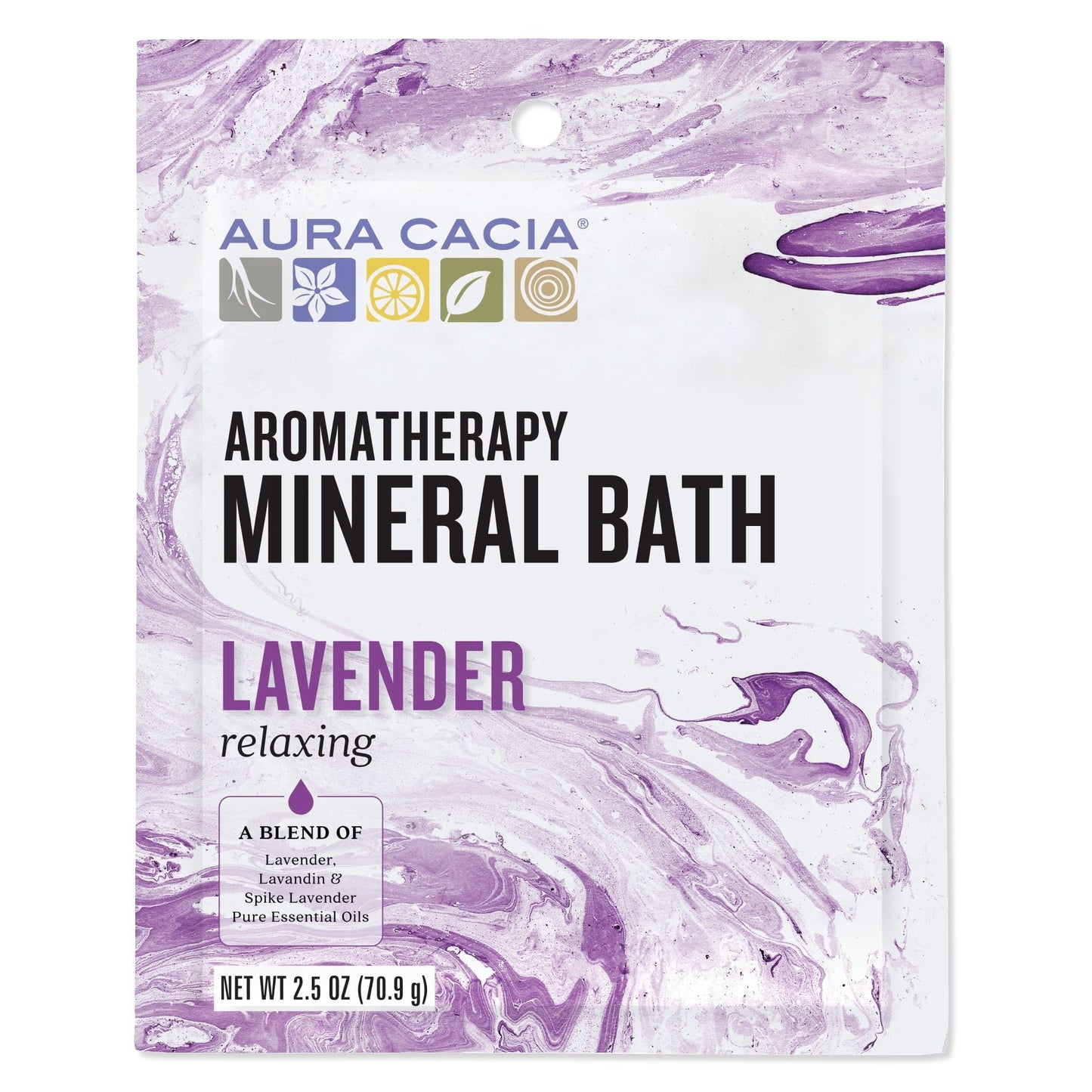Aura Cacia Aromatherapy Mineral Bath, Relaxing Lavender, Mineral Bath Salts with Pure Essential Oils for a Soothing and Rejuvenating Foot and Body Beauty and Personal Care Aura Cacia