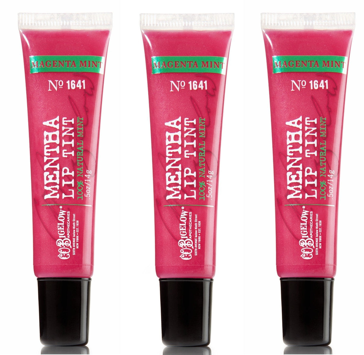 Bath & Body Works C.O. Bigelow Mentha Lip Tint 3 Pack Magenta Mint #1641 Beauty & Personal Care C. O. Bigelow