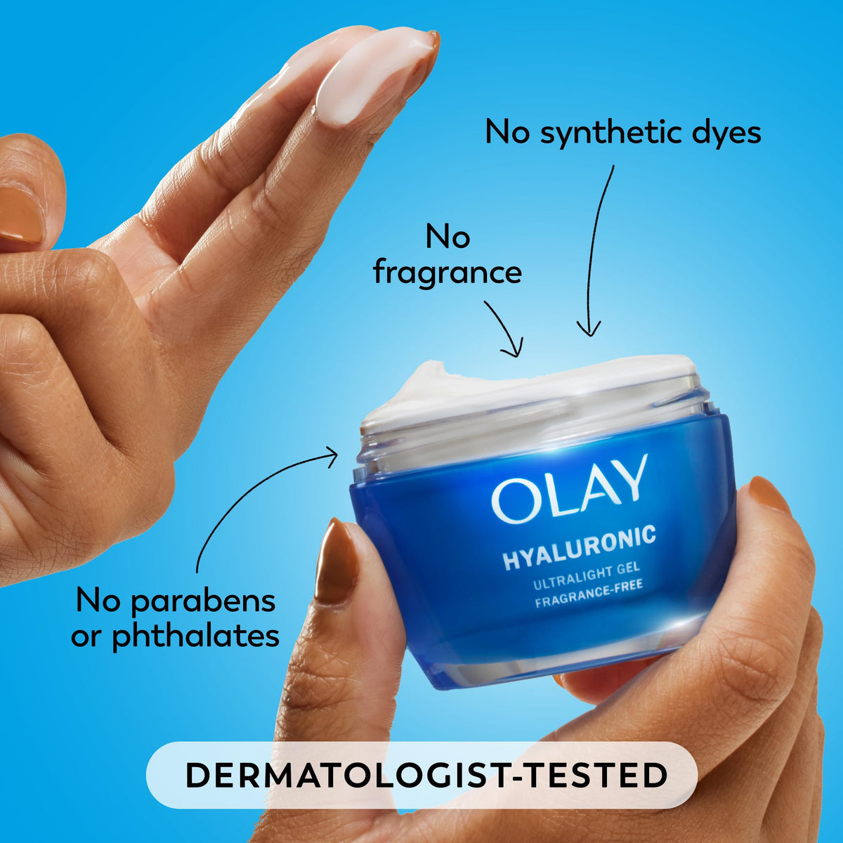 Olay Hyaluronic Acid Face Moisturizer, Instant Hydration for Women, Fragrance-Free - Dry Skin Solution, Glowing, Smoothing, Plumping, Renewing Beauty & Personal Care Olay