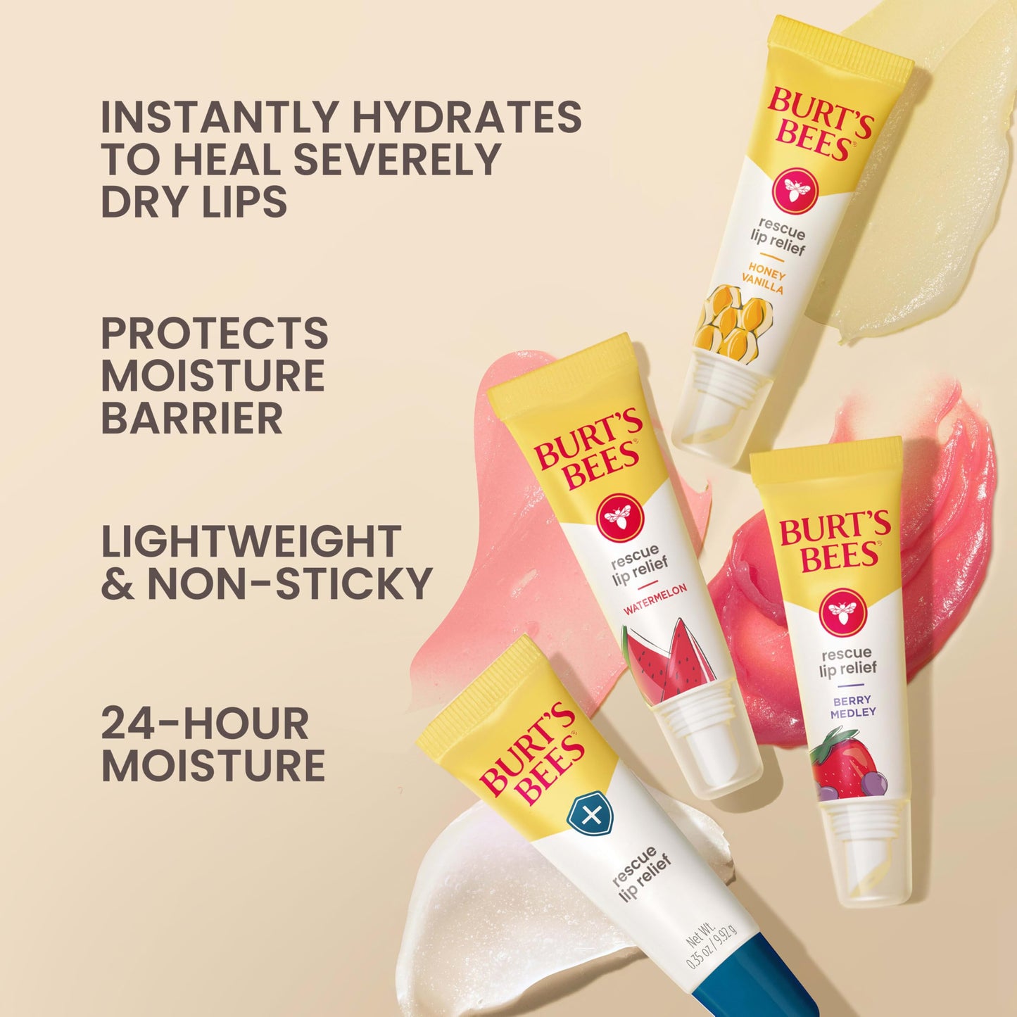 Burt’s Bees Rescue Lip Relief with Shea Butter and Echinacea, 100% Natural Origin, 0.35 Ounces(Pack May Vary) Beauty and Personal Care Burt's Bees