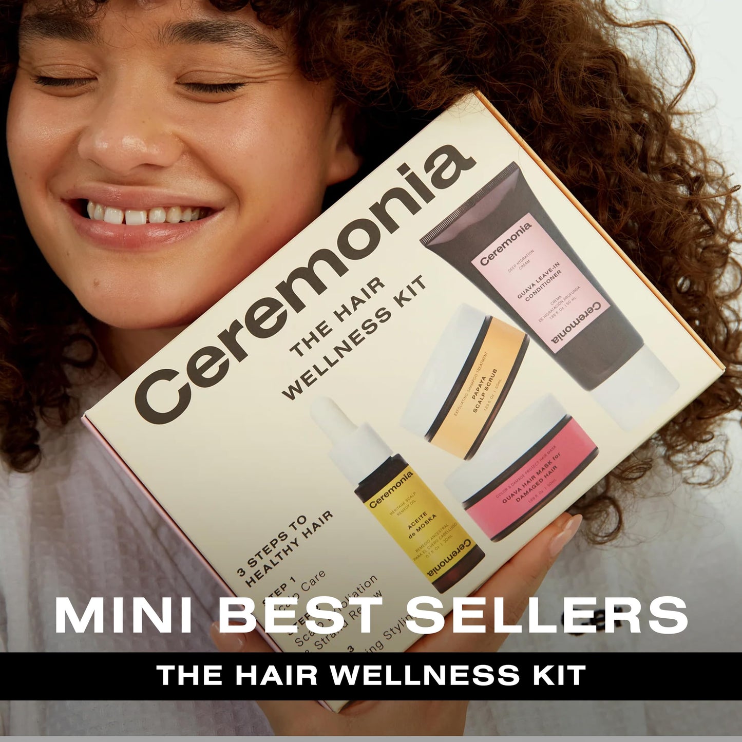 Ceremonia The Hair Wellness Kit | Weekly Deep Cleanse & Hydration Routine | 4 Piece Travel-Size Set Includes Scalp Oil, Shampoo Scrub, Hair Mask Beauty & Personal Care Ceremonia