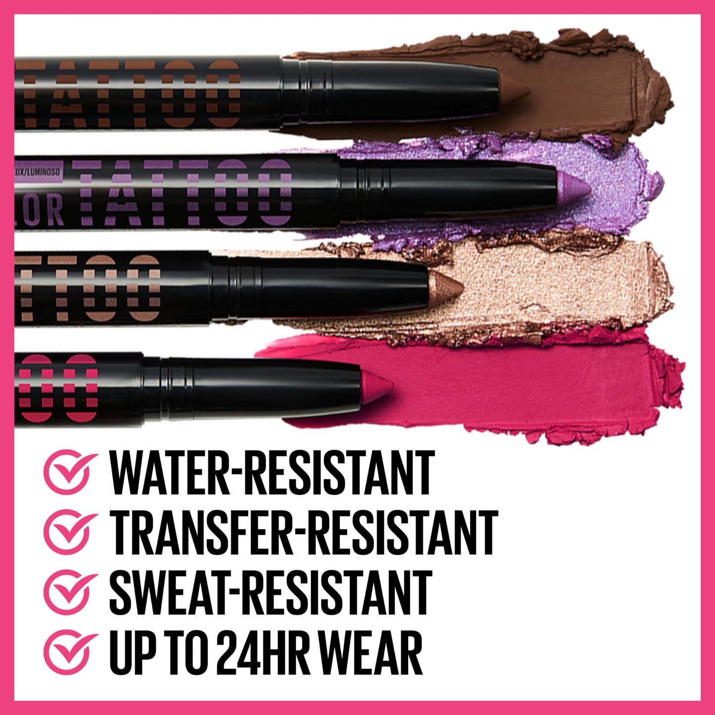 MAYBELLINE Color Tattoo Longwear Multi-Use Eye Shadow Stix, Eye Makeup, I am Determined (Dark Brown Matte) Beauty & Personal Care MAYBELLINE