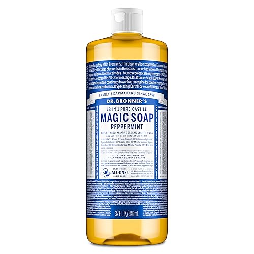 Dr. Bronner's Pure-Castile Magic Liquid Soap - Made with Regenerative Organic Certified Oils- 18-in-1 Uses for Face, Body, Hand, Hair, Laundry & More Beauty & Personal Care Dr. Bronner's