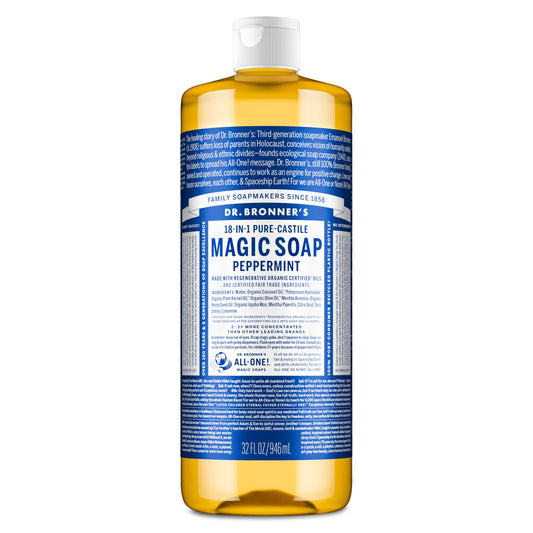 Dr. Bronner's Pure-Castile Magic Liquid Soap - Made with Regenerative Organic Certified Oils- 18-in-1 Uses for Face, Body, Hand, Hair, Laundry & More Beauty & Personal Care Dr. Bronner's