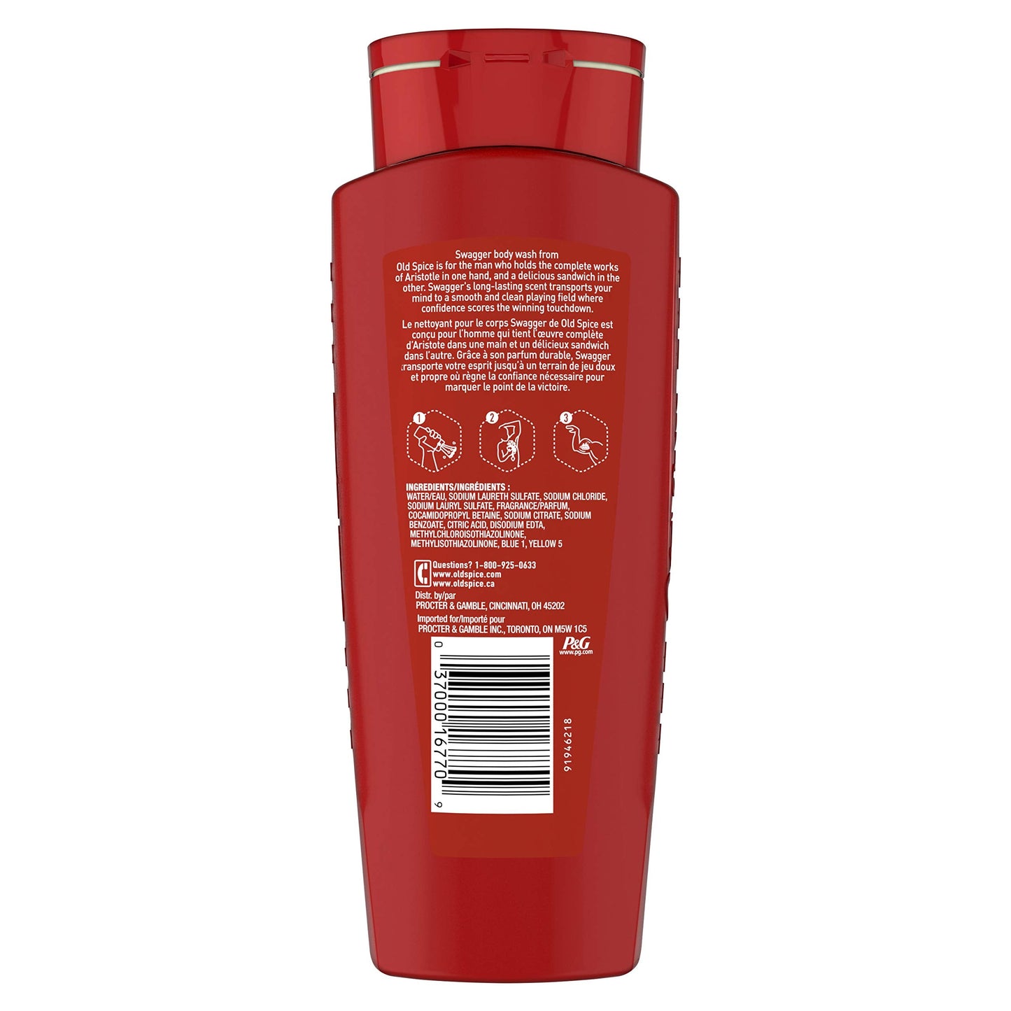 Red Zone Swagger Body Wash for Men, Scent of Confidence, 21 fl oz Beauty & Personal Care Old Spice