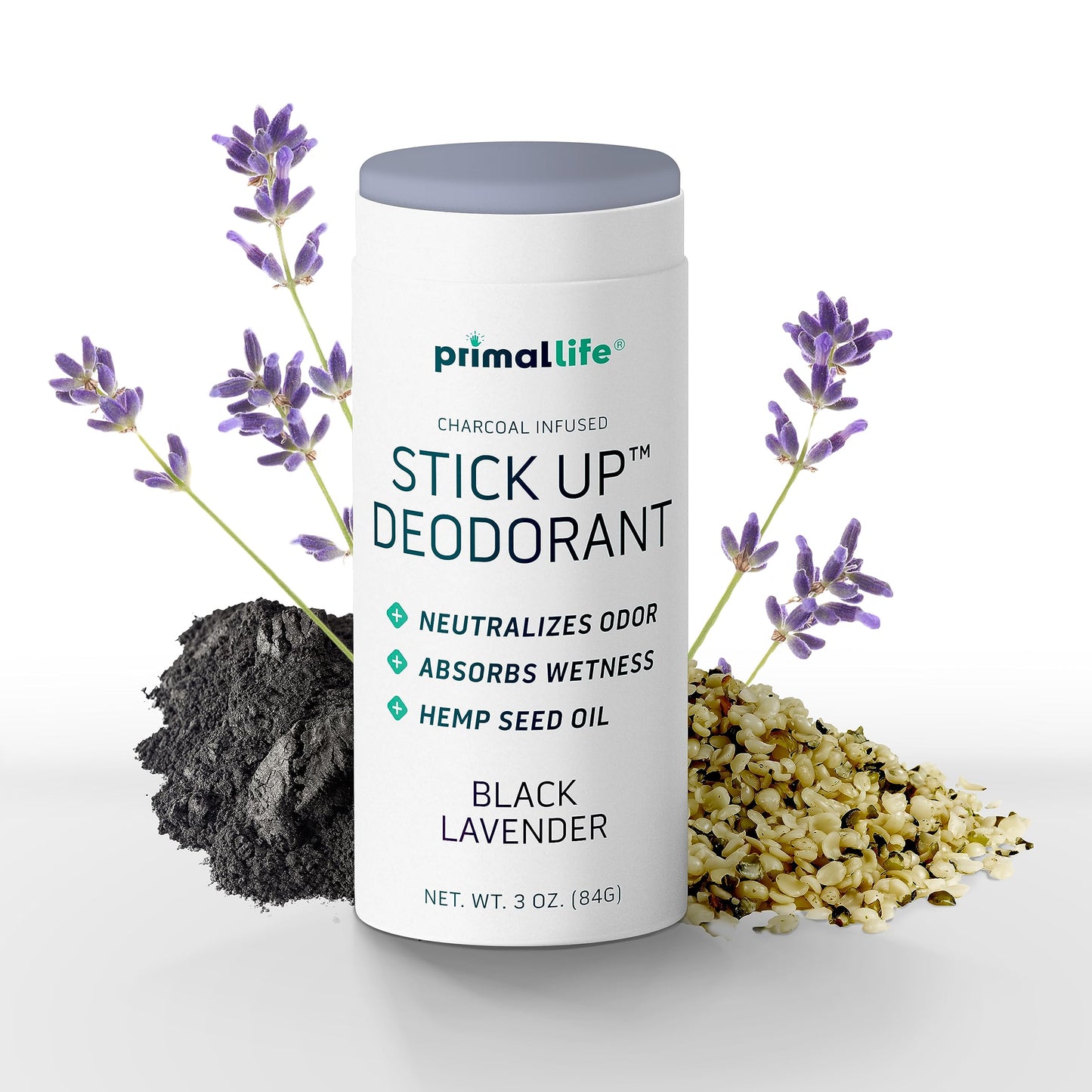 Primal Life Organics Stick Up Natural Deodorant - Bentonite Clay, Arrowroot, Black Lavender - 3 oz Beauty and Personal Care Primal Life Organics