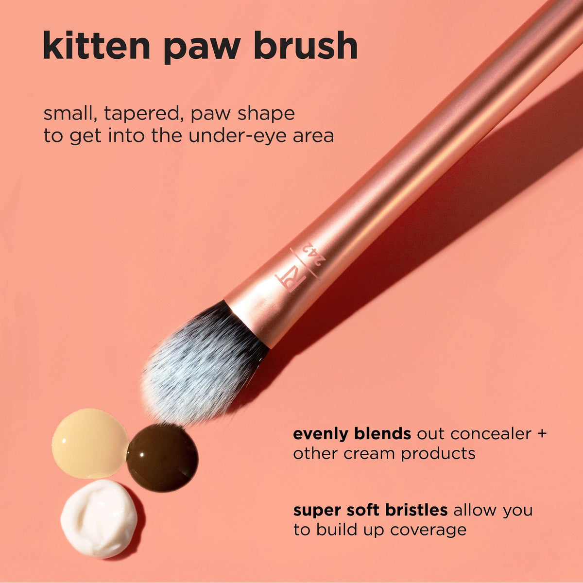 Real Techniques Brightening Concealer Makeup Brush, RT 242, 1 Count