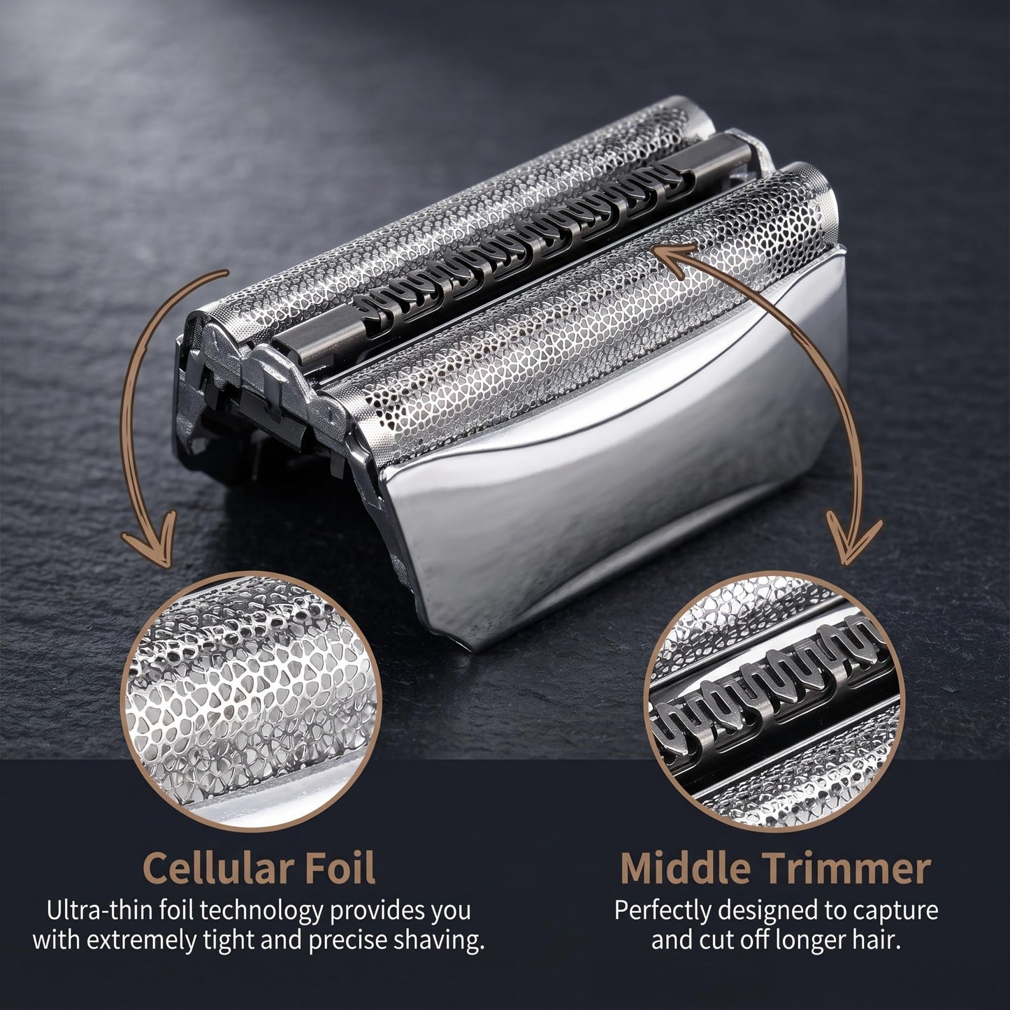 51S Series 5 Replacement Shaver Head Foil & Cutter, Compatible with Braun Series 5, 8000, 8585, 8985, 8995, 8975, 5643, 5645, 5646, 5647, 5649, 5751 Beauty and Personal Care Eatbuy