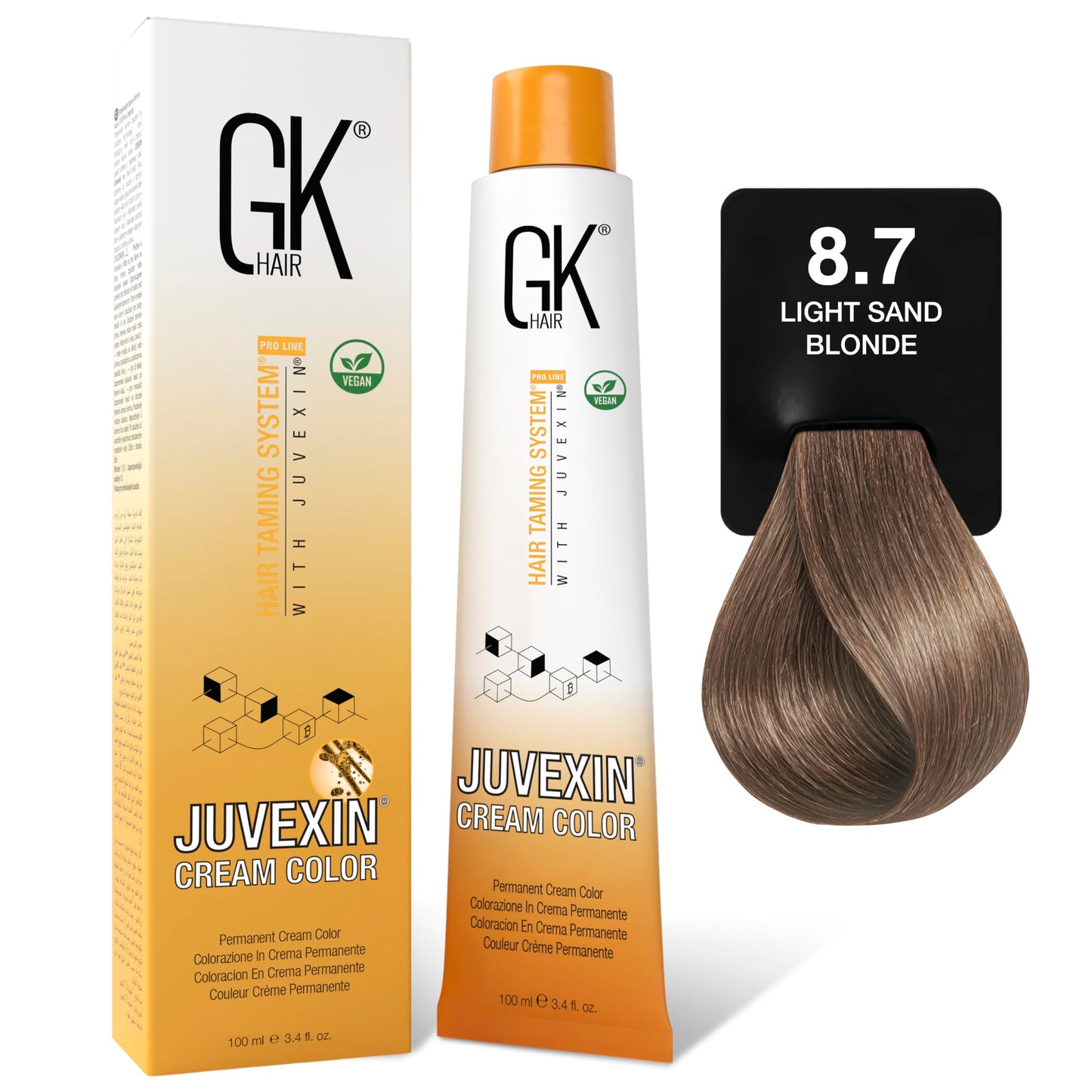 GK HAIR Global Keratin Professional Hair Color Cream Tube (3.4 Fl Oz/100ml) Nourishing & Cleansing Colors for Styling High Performance Long Lasting Beauty & Personal Care GK HAIR